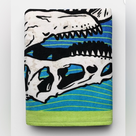 Mainstays Adult Velour Cotton Blend Rad Dino Beach Towel, 28"X 60" - Picture 2 of 4